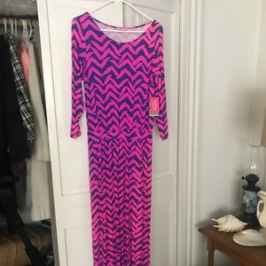 Lily Pulitzer Pink Cotton Maxi Dress